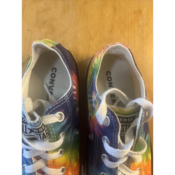 Youth Converse All-Stars Tie Dye Low Top Size 1 Sneaker Shoes - Picture 4 of 11